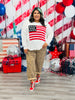 American Flag Pullover Sweater (Reg & Plus)-2 Colors
