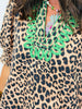 Leopard Print Embroidered Puff Sleeve Top (Reg.)