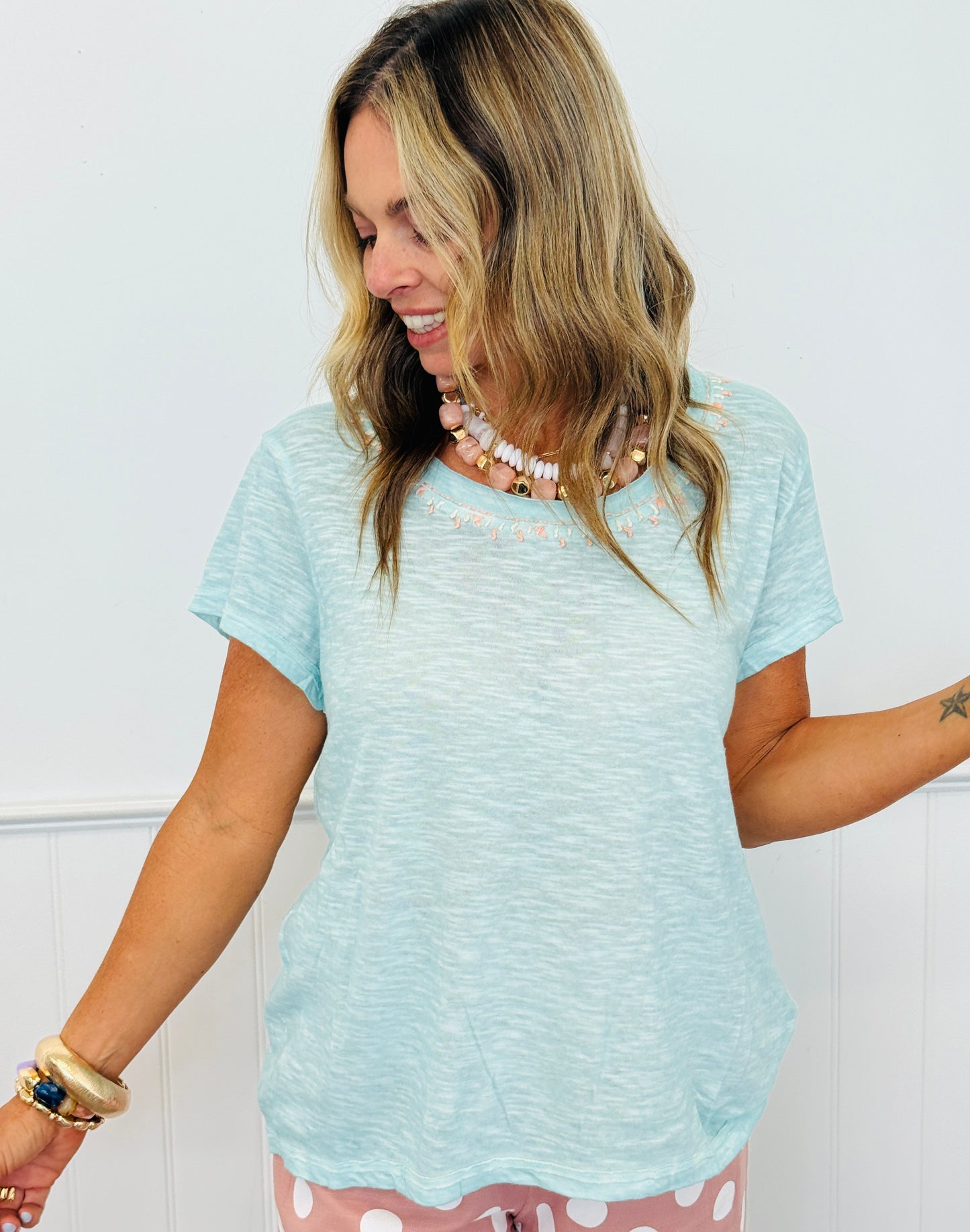 POL Accent Trim Slub Tee (Reg.)- 5 Colors
