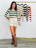 Striped Fitted Sweater Top (Reg.)-4 Colors