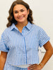 Striped Button Down Shirt (Reg.)-2 Colors