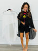 Semi Sheer Pullover Cape Top (Reg.) - 2 Colors