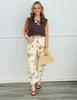 Brown/Ivory Polka Dot Sleeveless Blouse (Reg.)