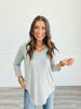 Solid V-Neck Mid Sleeve Top (Reg. & Plus)- 13 Colors