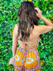 Tangerine/Pink Open Back Jumpsuit (Reg.)