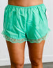 Washed Satin Lace Hem Panty Shorts (Reg.)-4 Colors