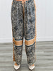 POL Tan Navy Zebra Animal Instincts Pants (Reg.)