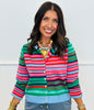 Stripe Delight Sweater Cardigan Top (Reg.) - 4 Colors