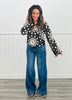 POL Crochet Contrast Floral Weave Top (OS)-2 Colors