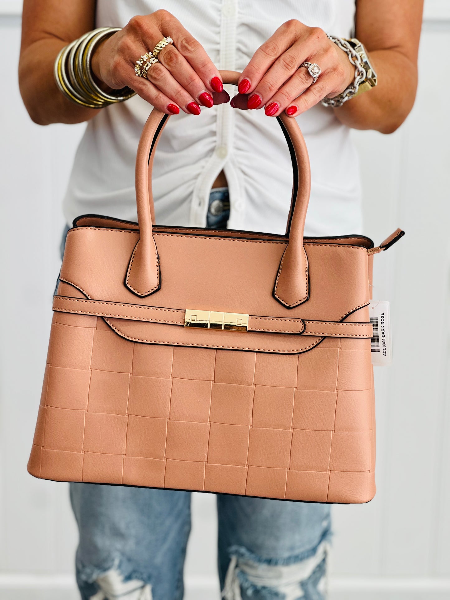 Faux Leather Quilted Satchel (5 colors)