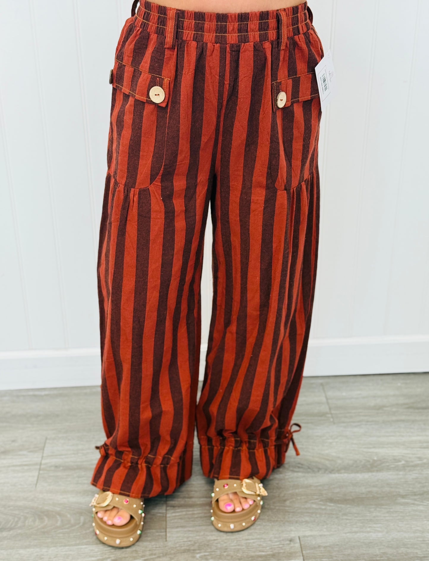 Rust Stripe Cargo Pants (Reg & Plus)