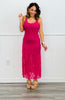 Leely Lace Midi Dress (One Size & Plus)- 3 Colors