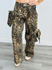 Leopard Bow Knot Wide Leg Pants (Reg)