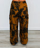 Golden Brown Distressed Cargo Pants (Reg & Plus)