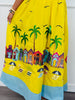 Queen Of Sparkles Yellow Beach Scene Midi Skirt (Reg. & Plus)
