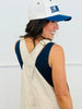 Taupe Pinstriped Overalls (Reg. and Plus)