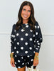 Black/White After Dark Polka Dot Luna Luxe Pullover Set (Reg. and Plus)