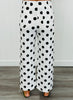 White/Black High Rise Polka Dot Pants (Reg & Plus)