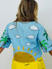 Queen Of Sparkles Aqua Sun, Cloud & Tree Tie Top (Reg. and Plus)