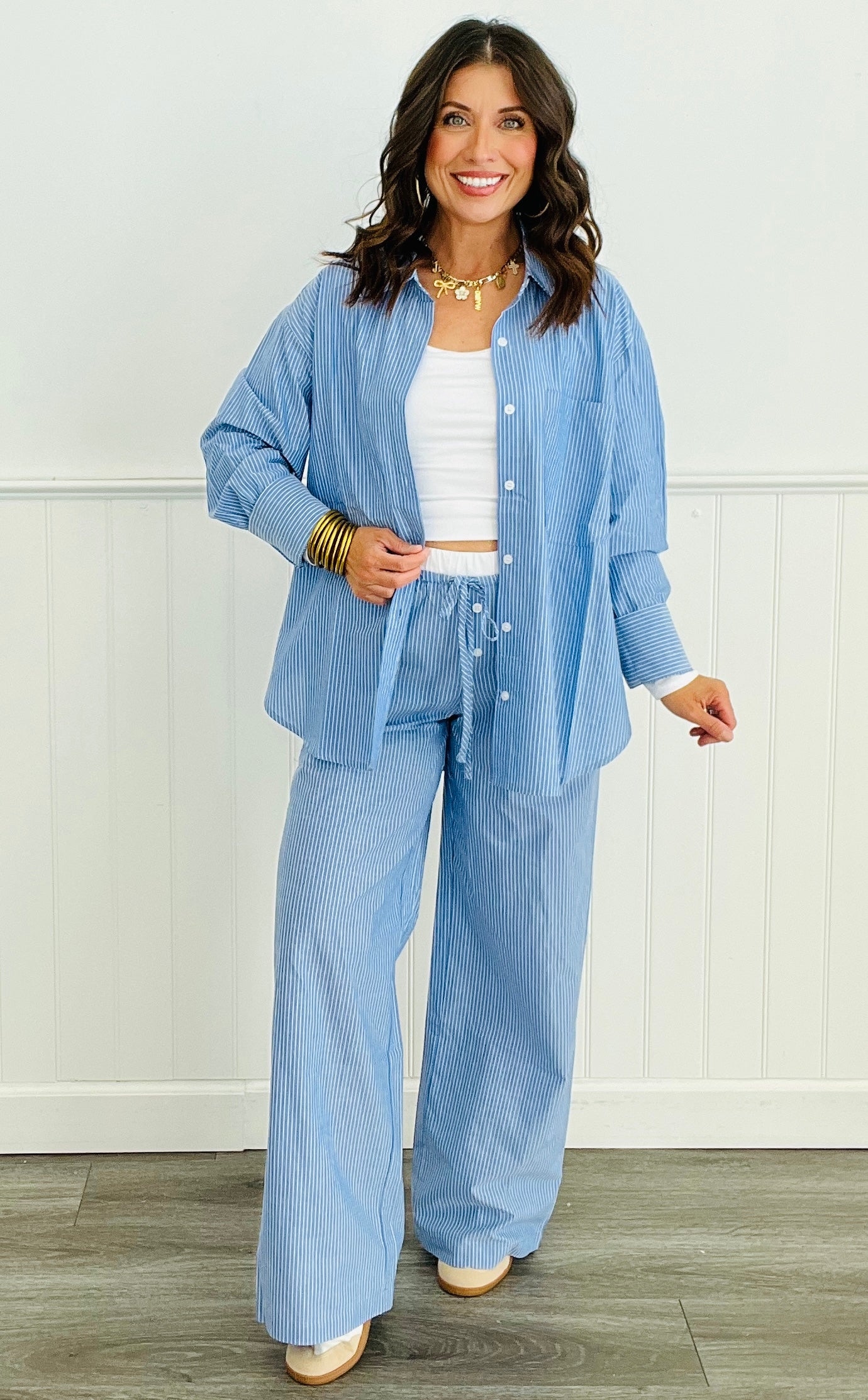 Blue Pinstripe PJ Pants (Reg)