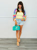 Rainbow Chunky Knit Cardigan (Reg. and Plus)