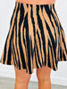 Brown/Black Tiger Print Mini Skirt (Reg.)