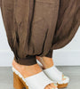 Coffee Elastic Cuff Top & Pant Set (Reg.)
