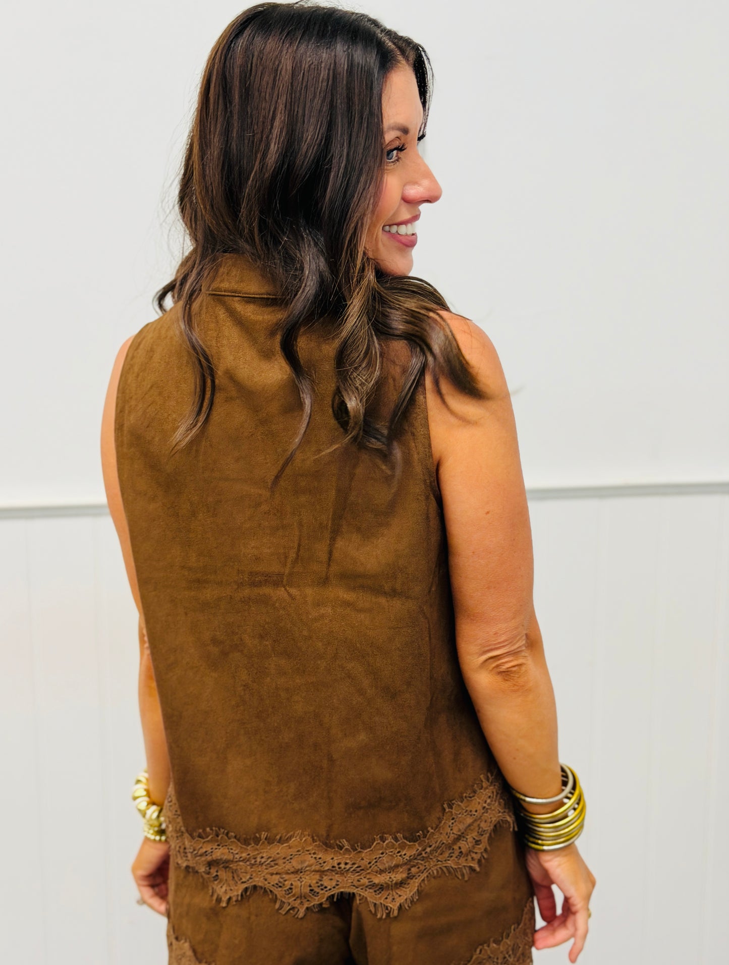 Sleeveless Lace Trim Blouse (Reg.) - 2 Colors