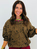 Olive One Shoulder Boxy Sweatshirt (Reg.)