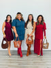 Burgundy Bubble Hem Mini Dress (Reg.)