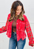 Red Mixed Plaid Corduroy Jacket (Reg.)