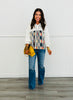 White Contrast Hoodie Top (Reg.)