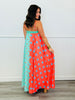 Coral Multi Serafina Polka Dot Maxi Dress (Reg.)
