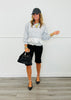Black Split Hem Capri Pants (Reg.)