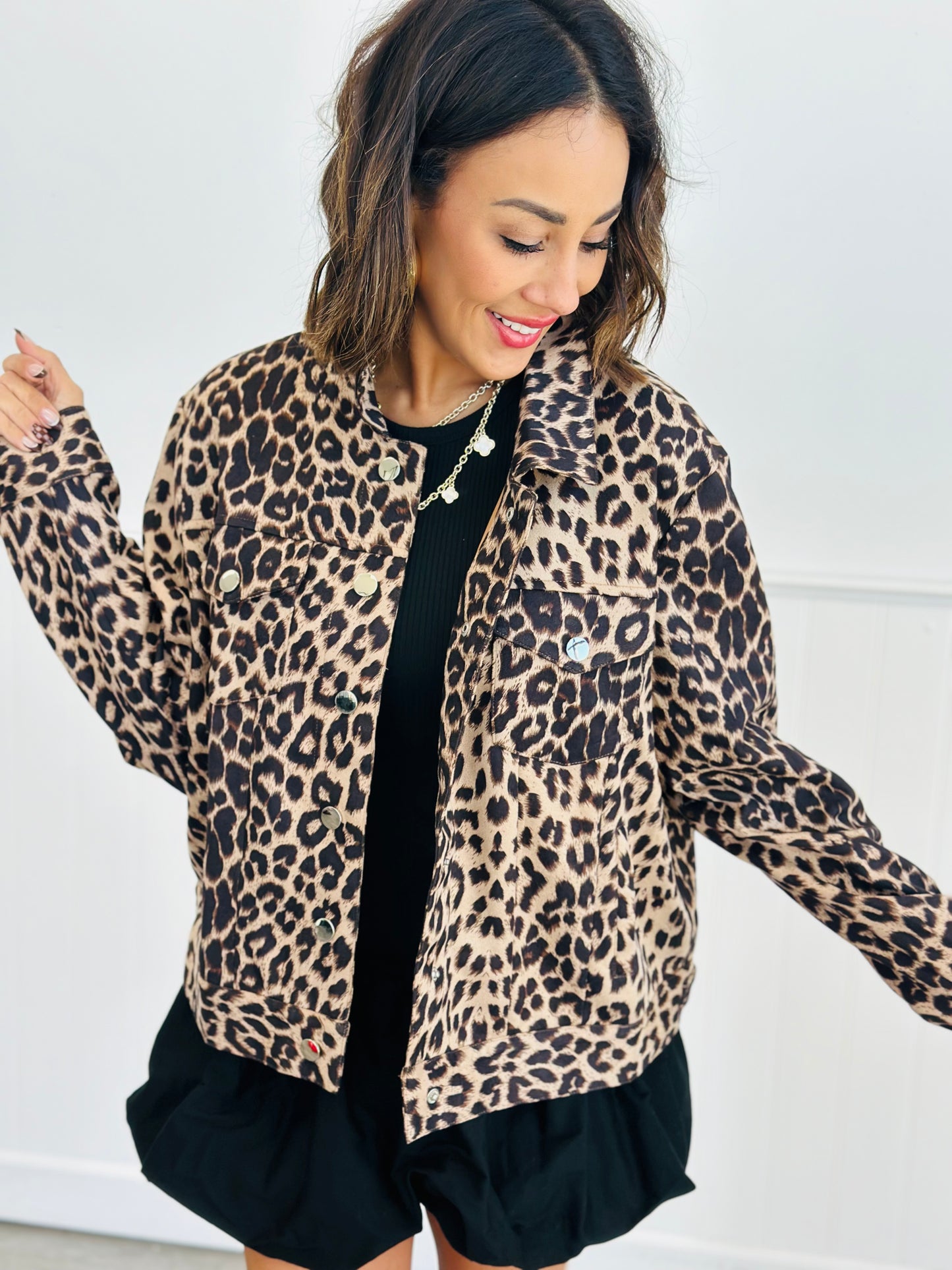 Leopard Boxy Jacket (Reg & Plus)