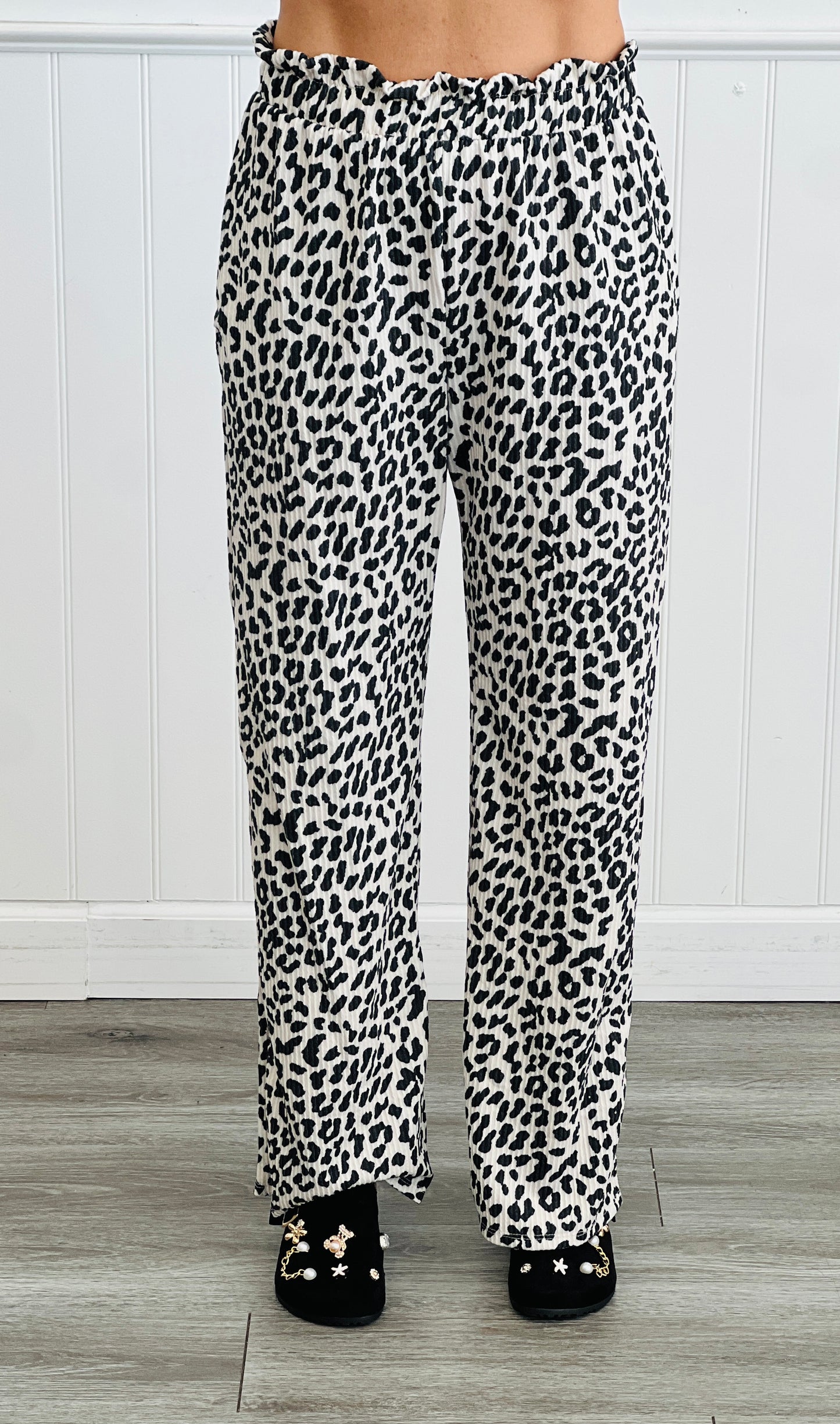 Animal Urban Ribbed Casual Pants  (Reg & Plus)-2 Colors