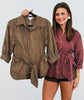Striped Gold Button Detail Blouse (Reg.) - 2 Colors