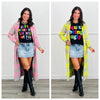 Knit Plaid Midi Coat (Reg.)-2 Colors
