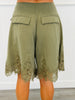 Olive Lace Detailed Long Shorts (Reg.)