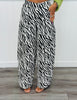 Zebra Print Wide Leg Barrel Pants (Reg.)