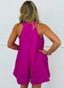 Magenta Flare Sleeveless Romper (Reg.)