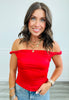 Twisted Straps Off Shoulder Top (Reg.)-3 Colors