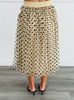 Apricot Polka Dot Print Tulle Midi Skirt (Reg & Plus)