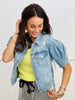 Risen Light Denim Shirred Sleeve Jacket (Reg & Plus)
