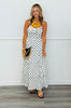 Ivory Dancing Dots Tiered Midi Dress (Reg.)
