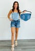 Denim Dream Back Zip Bustier (Reg)-2 Colors