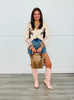 Taupe Horse Button Up Cardigan (Reg.)