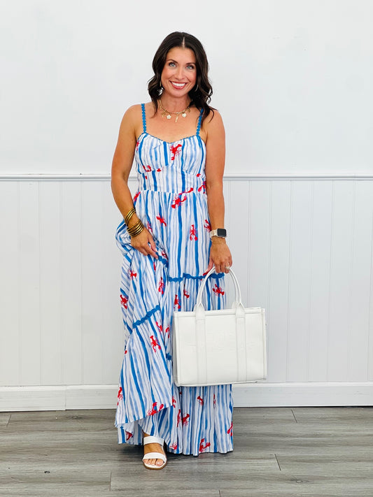 Lobster Bustier Tiered Maxi Dress (Reg.)