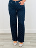 Dark Blue Denim Beaded Pants (Reg.)