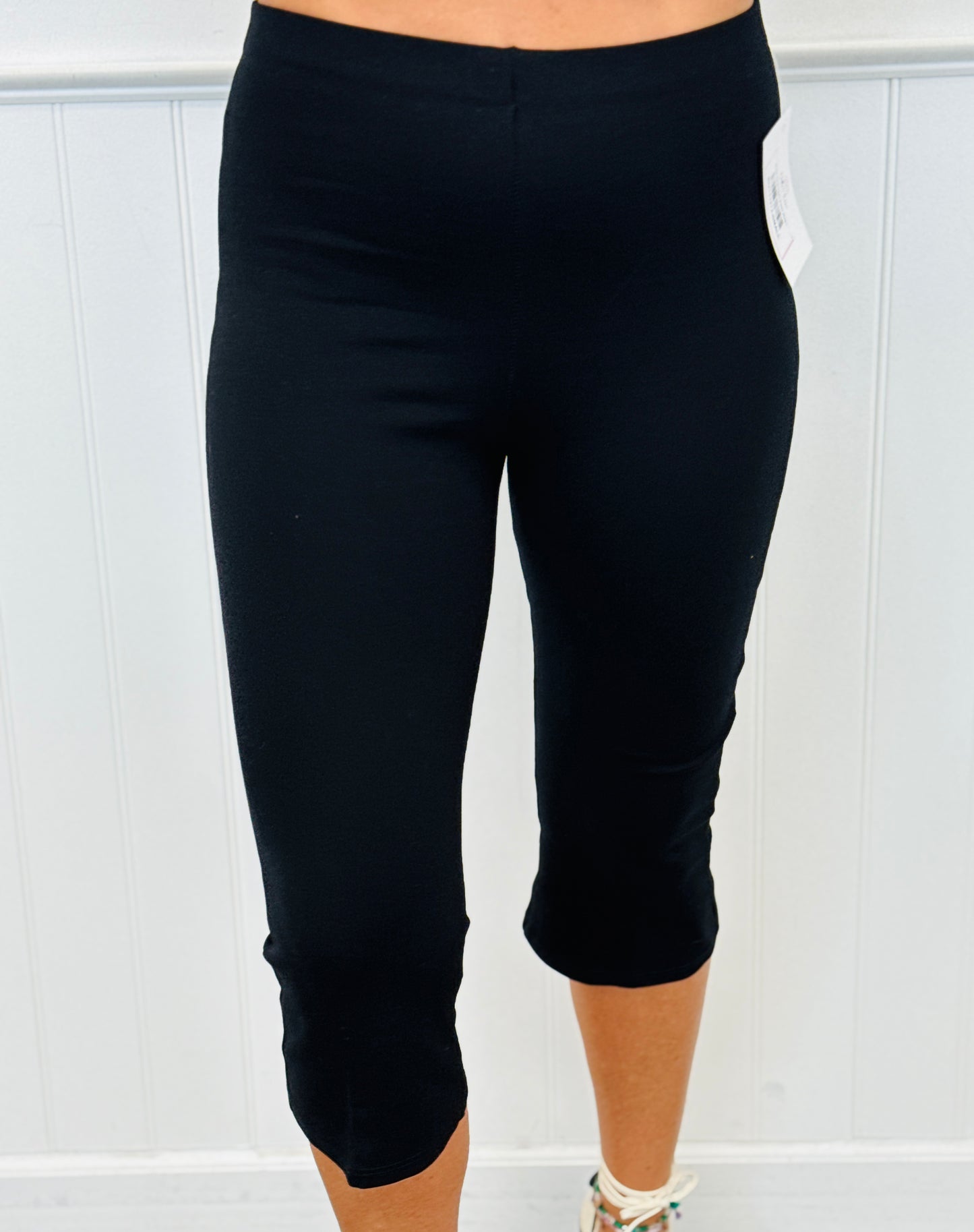Black Flare Capri Pants (Reg.)